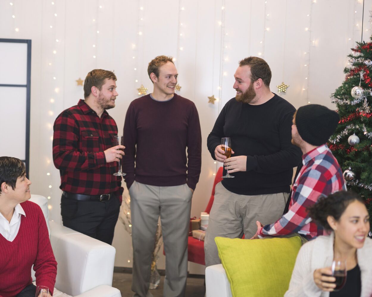 LGBT Introverts Quietly Gathering at a Holiday Party